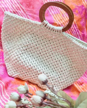 macrame handmade bucket bag