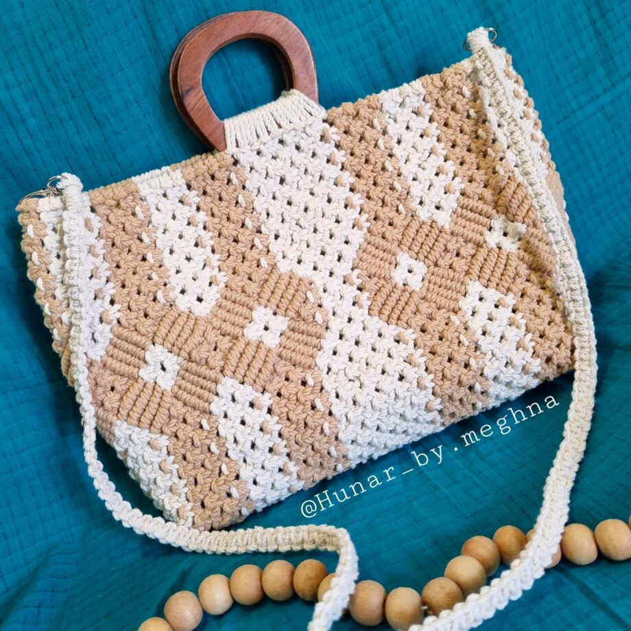 laptop bag macrame bag