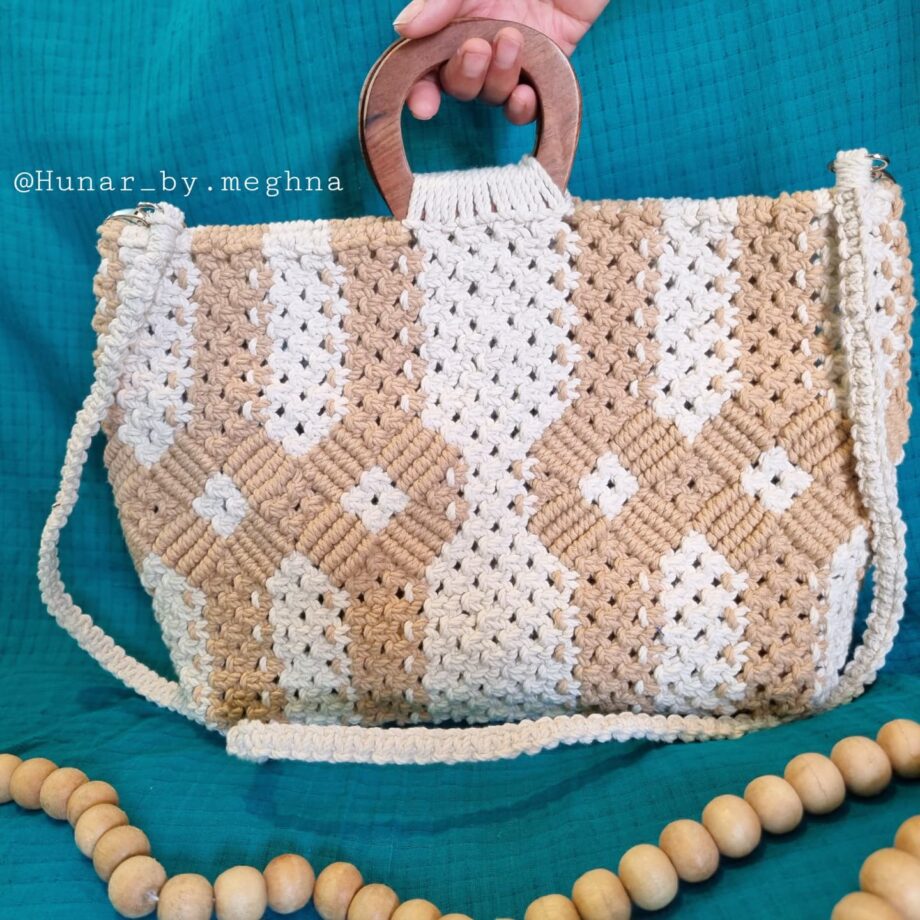 macrame laptop bag