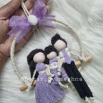 macrame doll family hanging