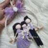 macrame doll family hanging