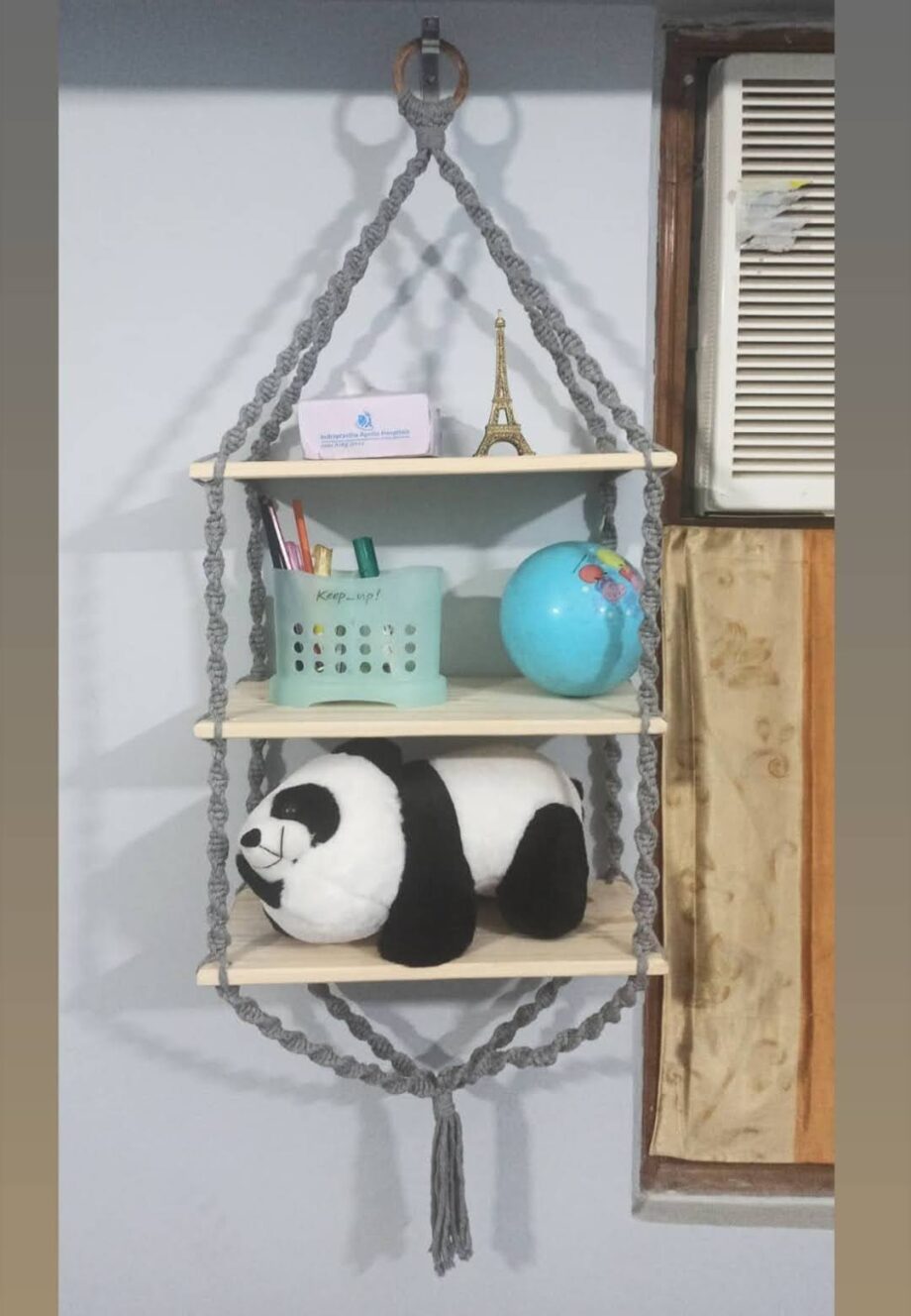 3 Tier Aesthetic Macrame Shelf