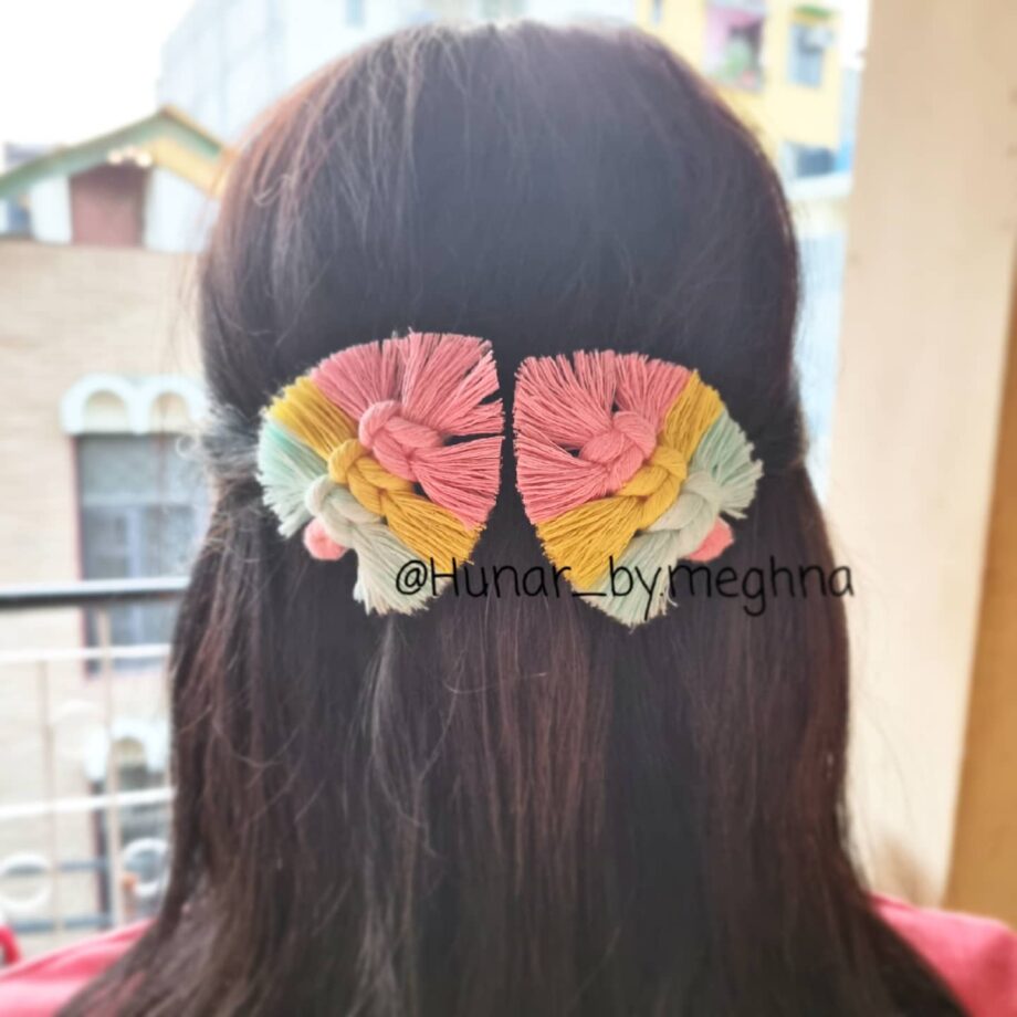 Tricolor leaf hairclips