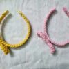 macrame side knot bow hairband handmade