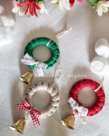 christmas wreath bell ornaments