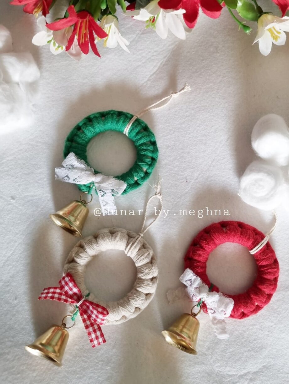 christmas wreath bell ornaments