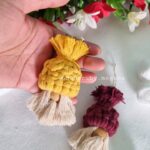 macrame gnome Christmas tree ornament