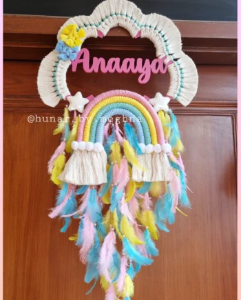 personalized rainbow dreamcatcher