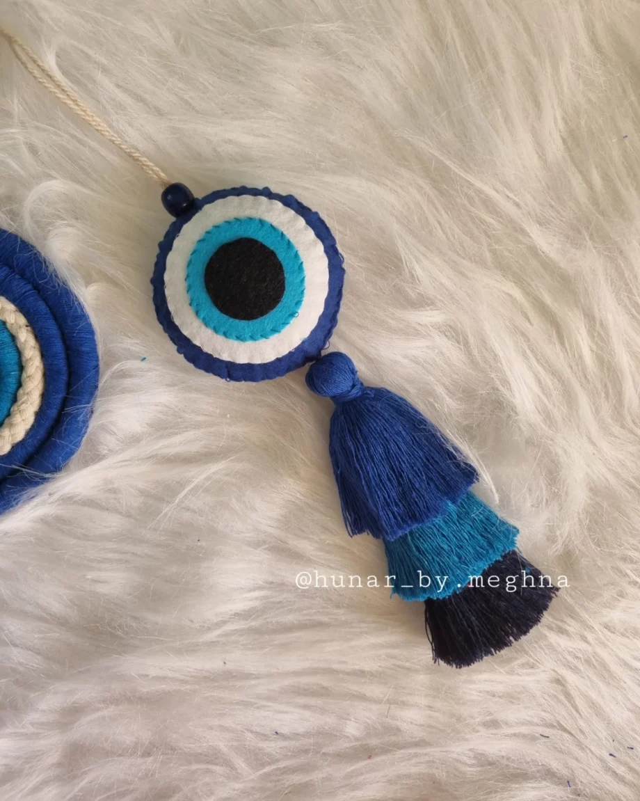 Plushy Evil Eye Tasseled hanging