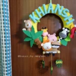 jungle theme kids name hanging with felt