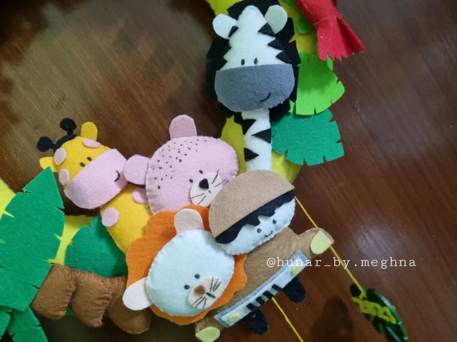 jungle theme kids name hanging