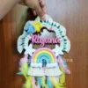 nursery decor with name macrame name plate
