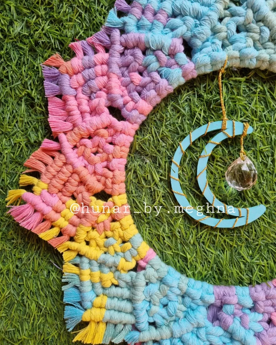 Pastel Paradise Suncatcher Macrame Mandala