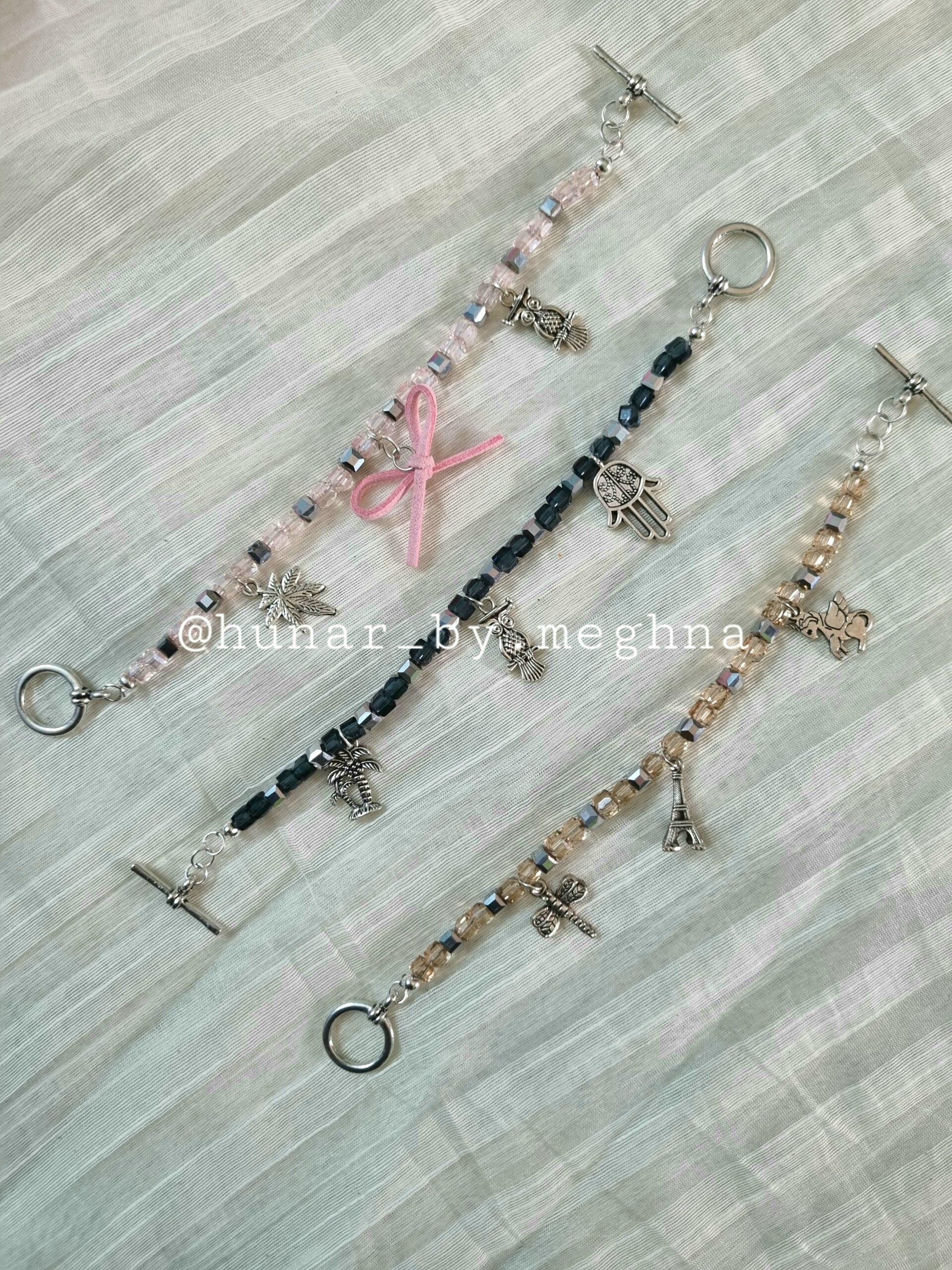 crystal charm bracelets