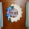 macrame mandala couple name hanging