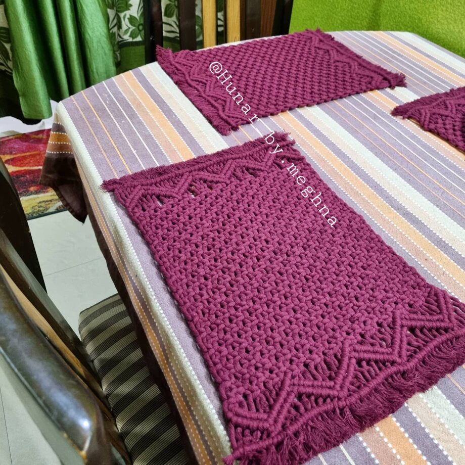 macrame dining table mat