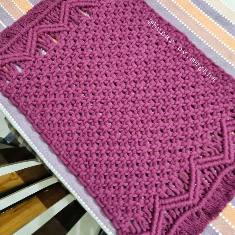 dining mat and caster macrame dining essentials