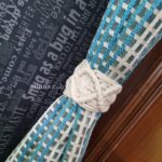 Bohemian macrame curtain belt ties