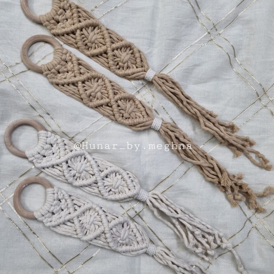 macrame bohemian curtain holders