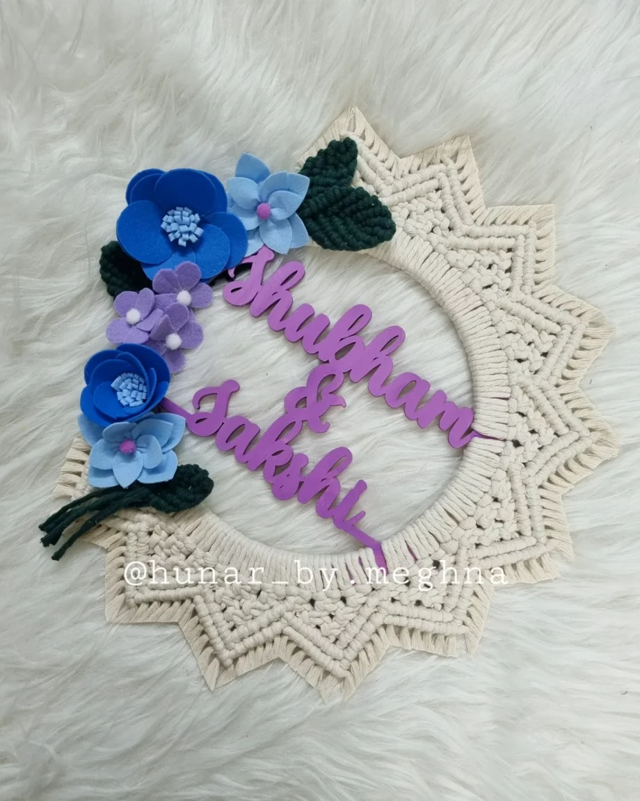 couple name plate wall hanging