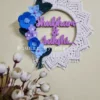 macrame couple name plate mandala
