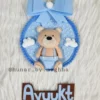 handmade teddy theme name hanging for kids