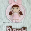 handmade doll theme name hanging for kids