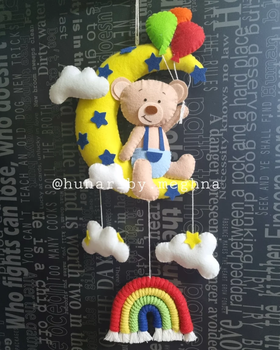 teddy on moon room decor for kids
