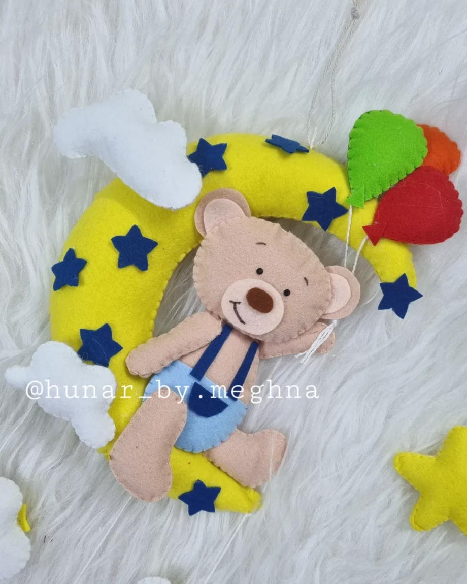 teddy with balloon for kids room decor baby shower