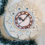 bohemian wall clock macrame mandala