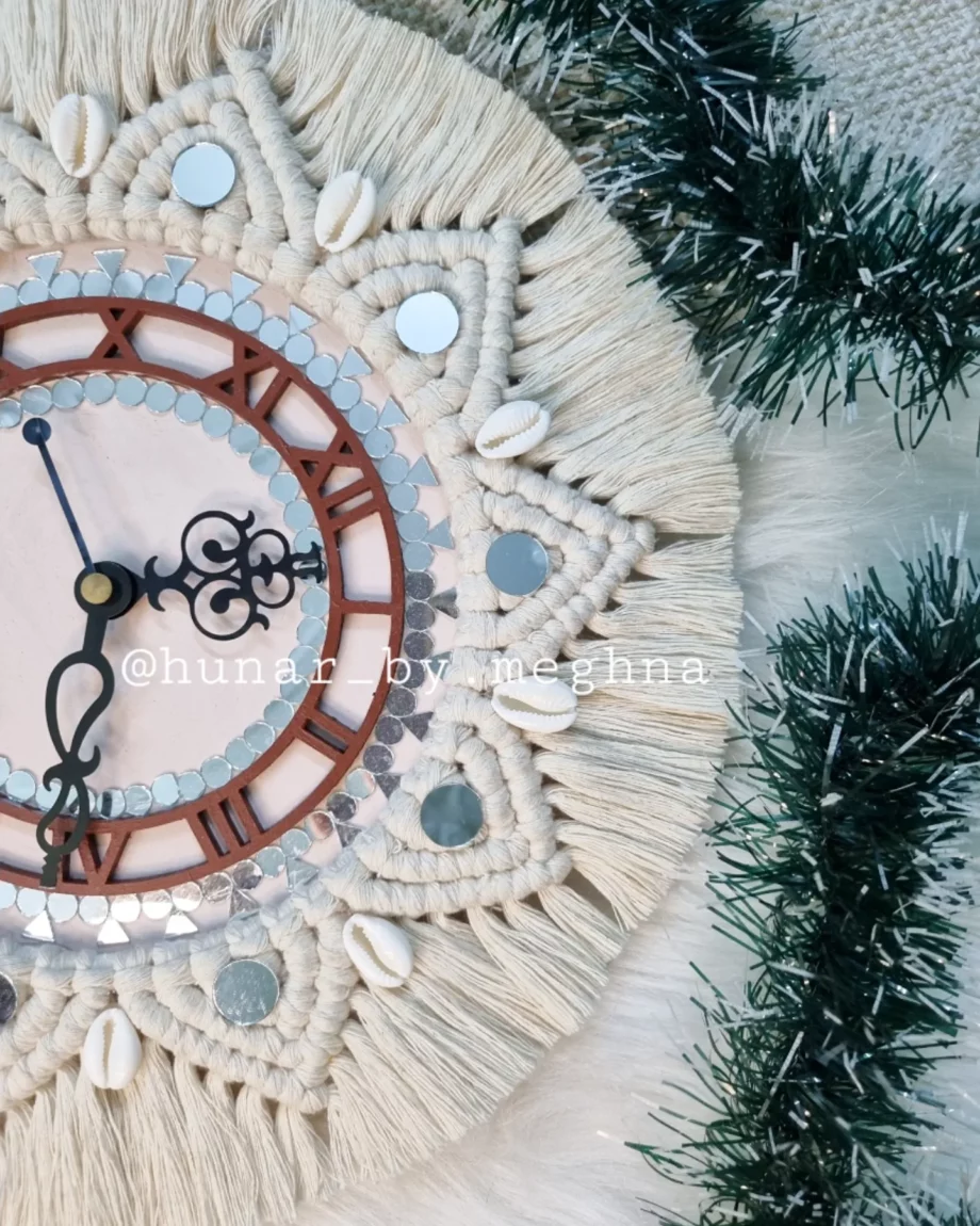 bohemian wall clock handmade