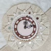 wall clock macrame mandala