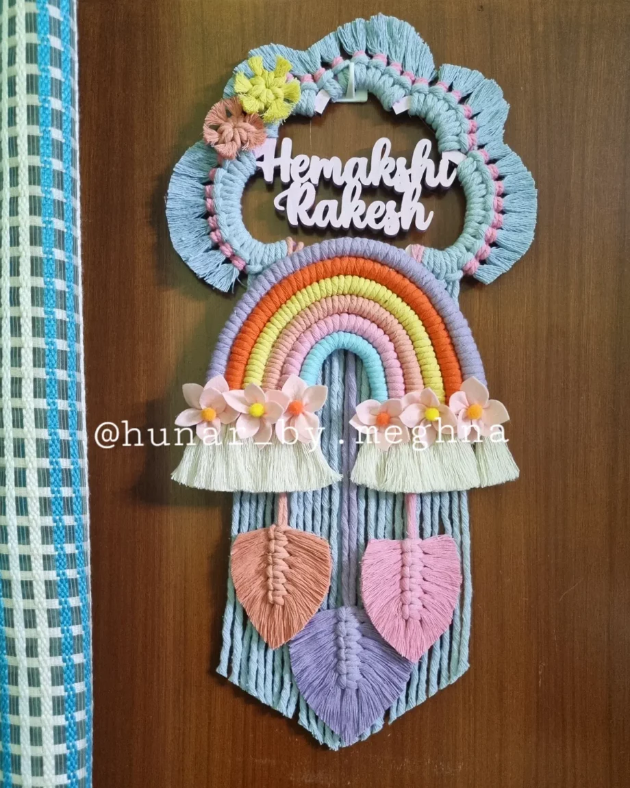 couple name hanging macrame