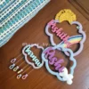 rainbow theme name plate for family
