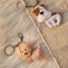 dog keychain charms soft