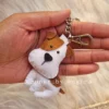 dog keychain charm soft