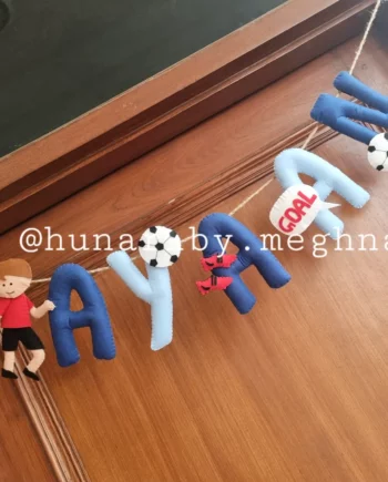 boys name hanging in football soccer theme