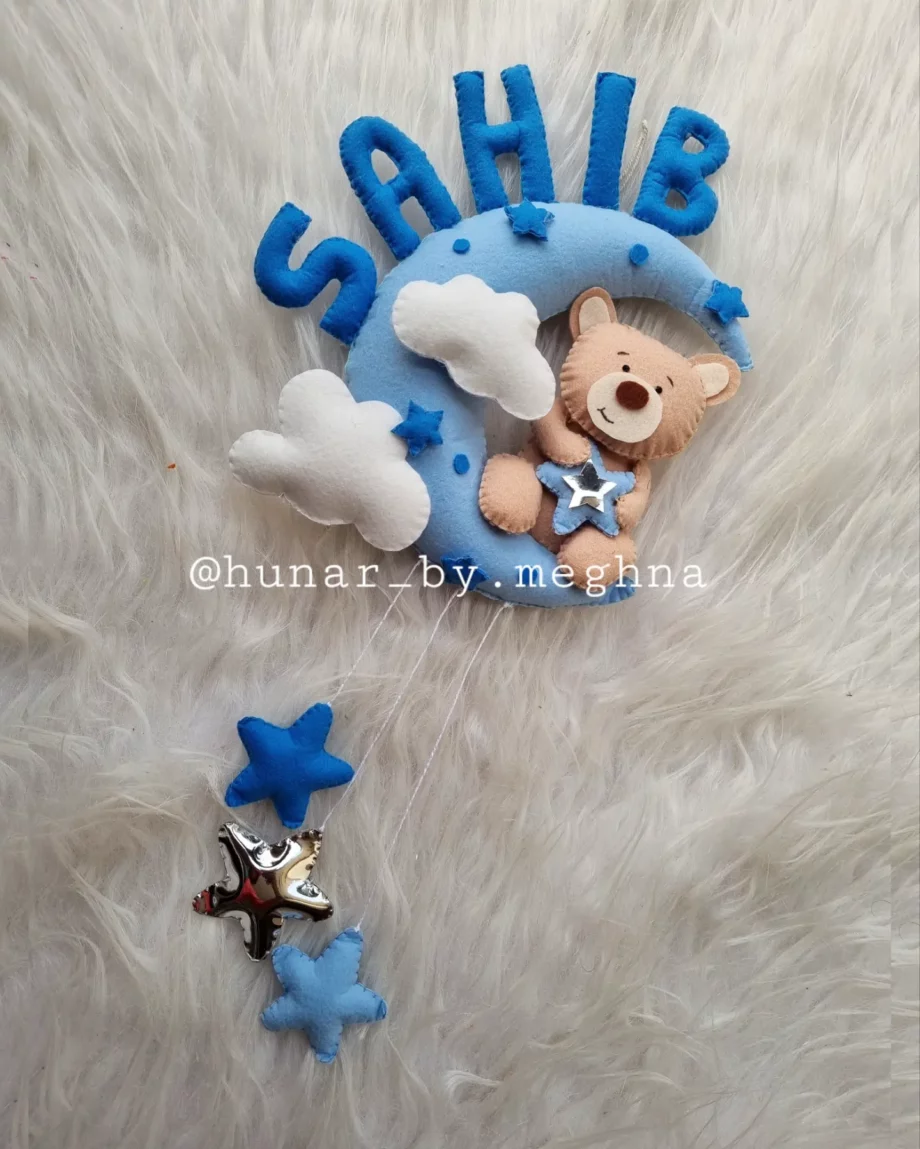 felt name hanging nursery decor