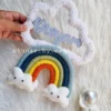 rainbow cloud name hanging for kids