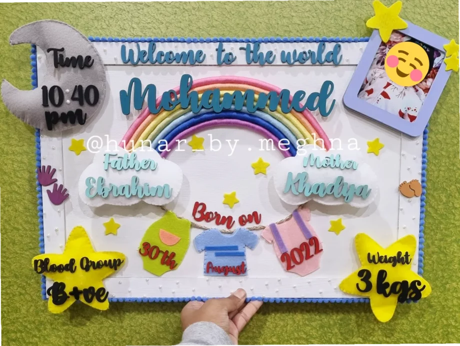 baby birth stats frame