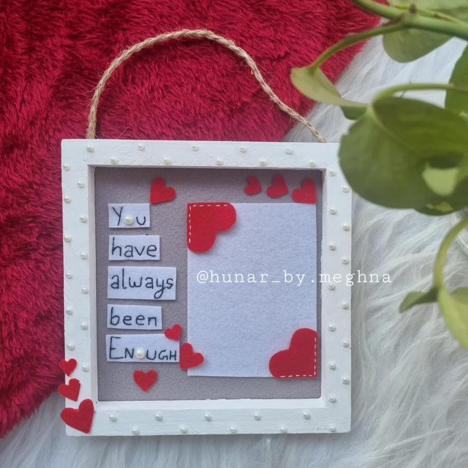 Valentine special couple photo frame with quote