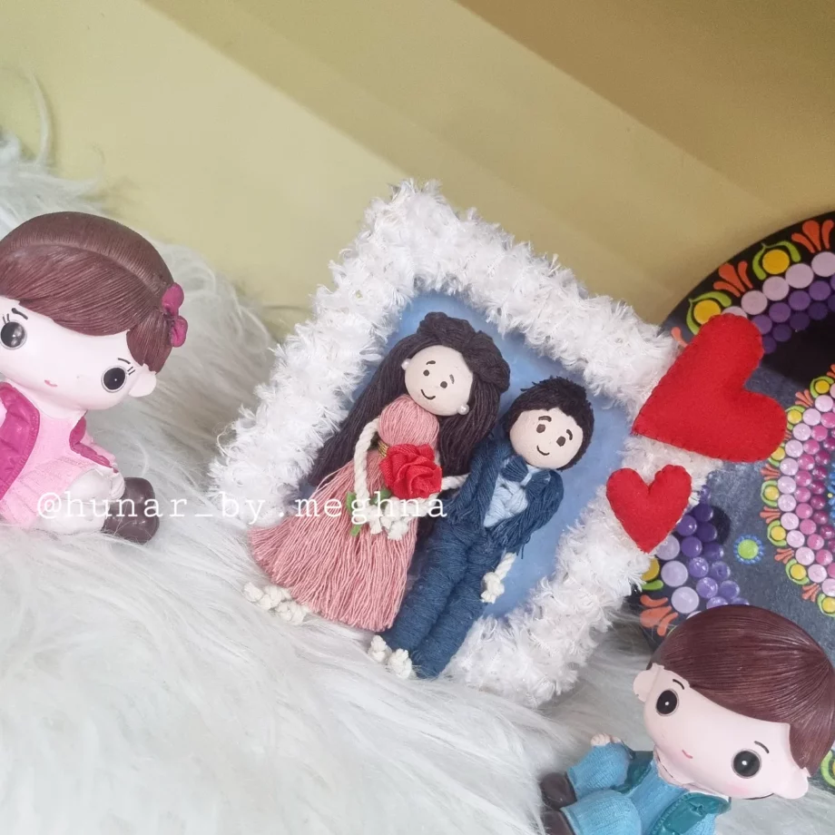 cute macrame doll couple