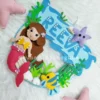 mermaid world theme name plate for kids room decor