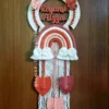 kids name plate in rainbow theme nursery decor