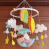 little angel baby mobile with rainbow