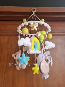 colorful felt baby mobile