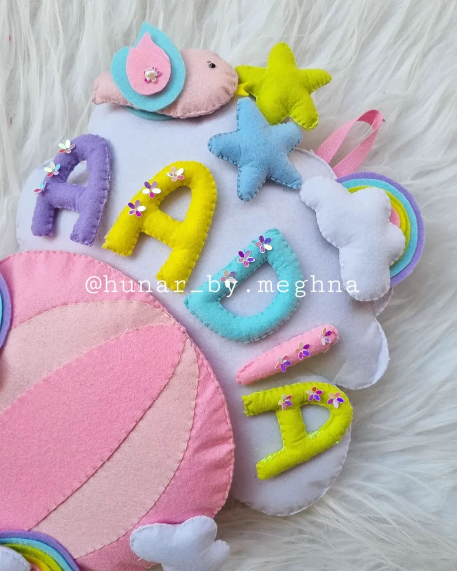 kids felt name hangings