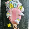 felt teddy name hanging for kids