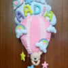 teddy in hot air balloon name hanging