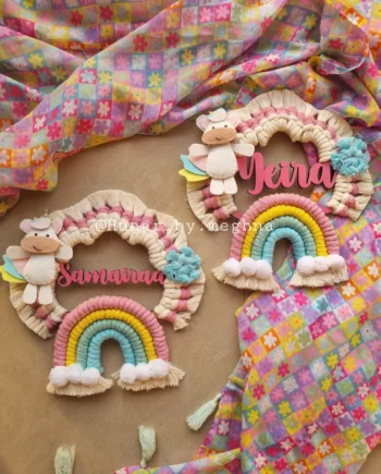 unicorn theme name hanging for kids room
